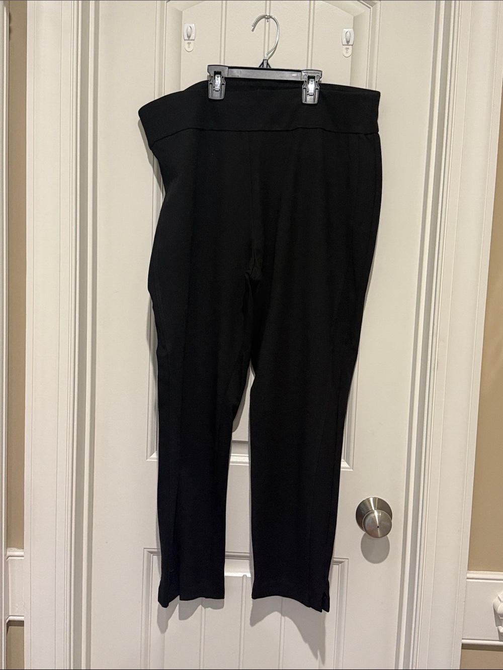 Express Black Straight-Leg Ponte Pants